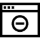browser tab with a minus sign in the center